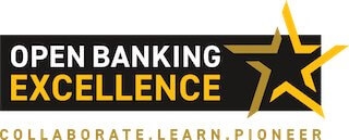 Open Banking Excellence logo with a caption below that says: collaborate. learn. pioneer.